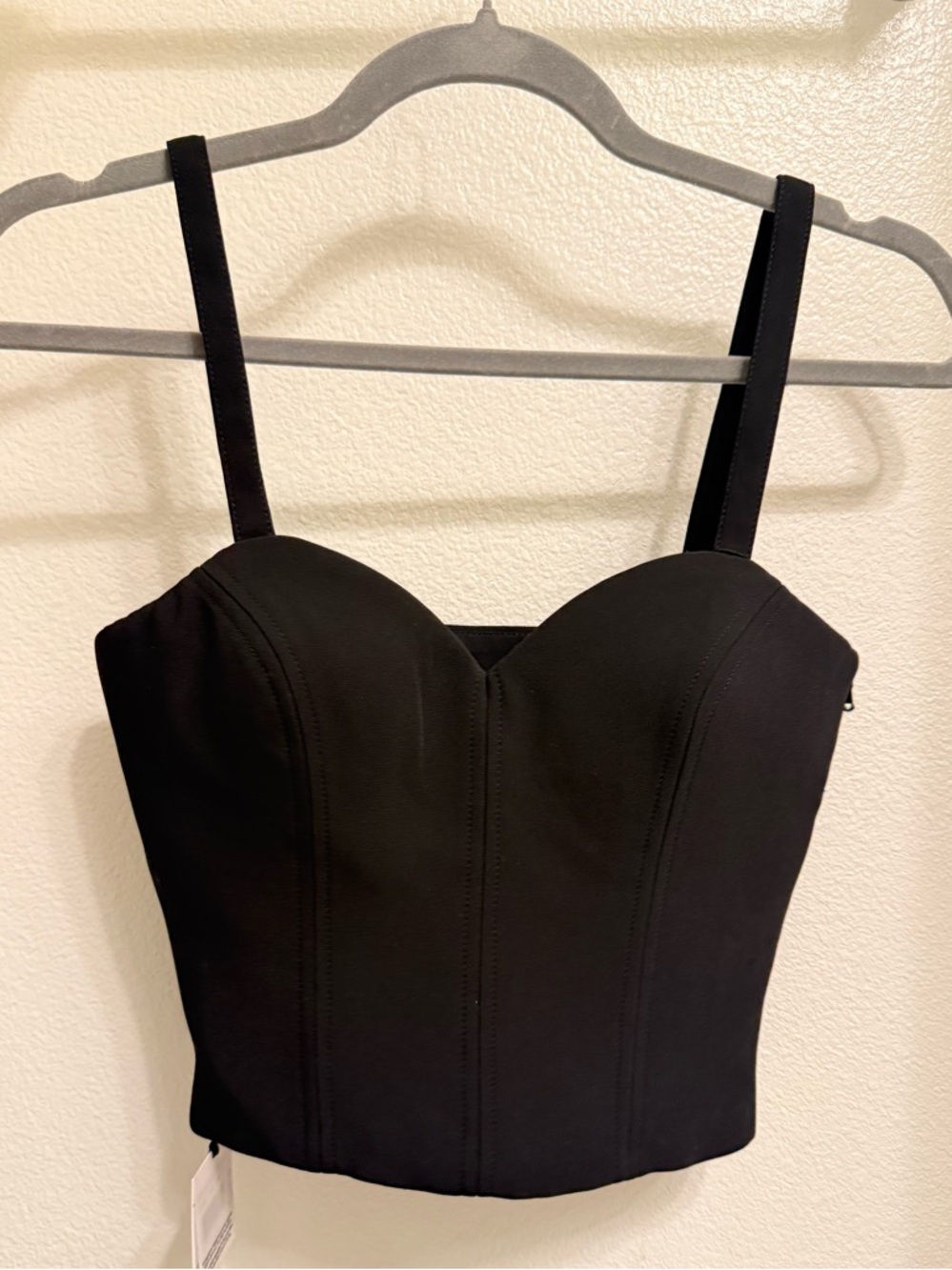 NWT Moschino Couture Black Structured Bustier Crop Top